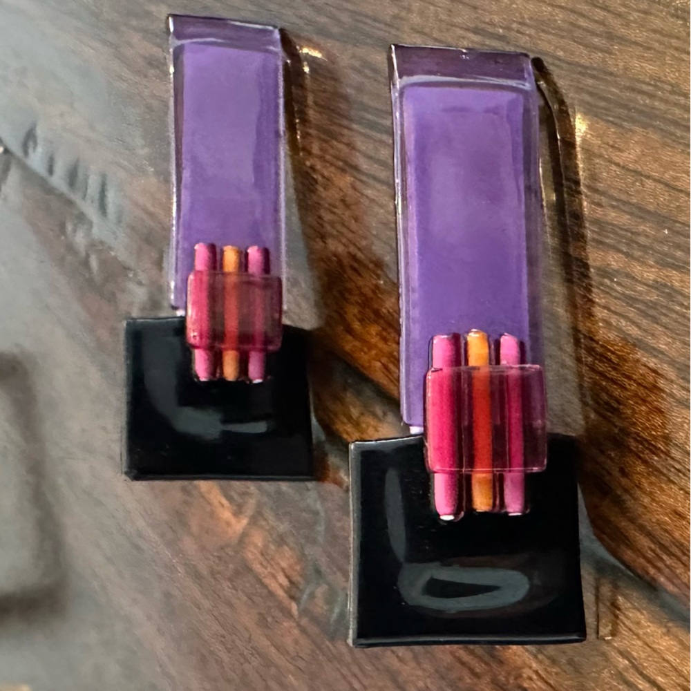 Cut glass earrings